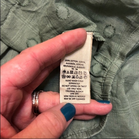 NWOT free people button front cropped long sleeve - Picture 7 of 8